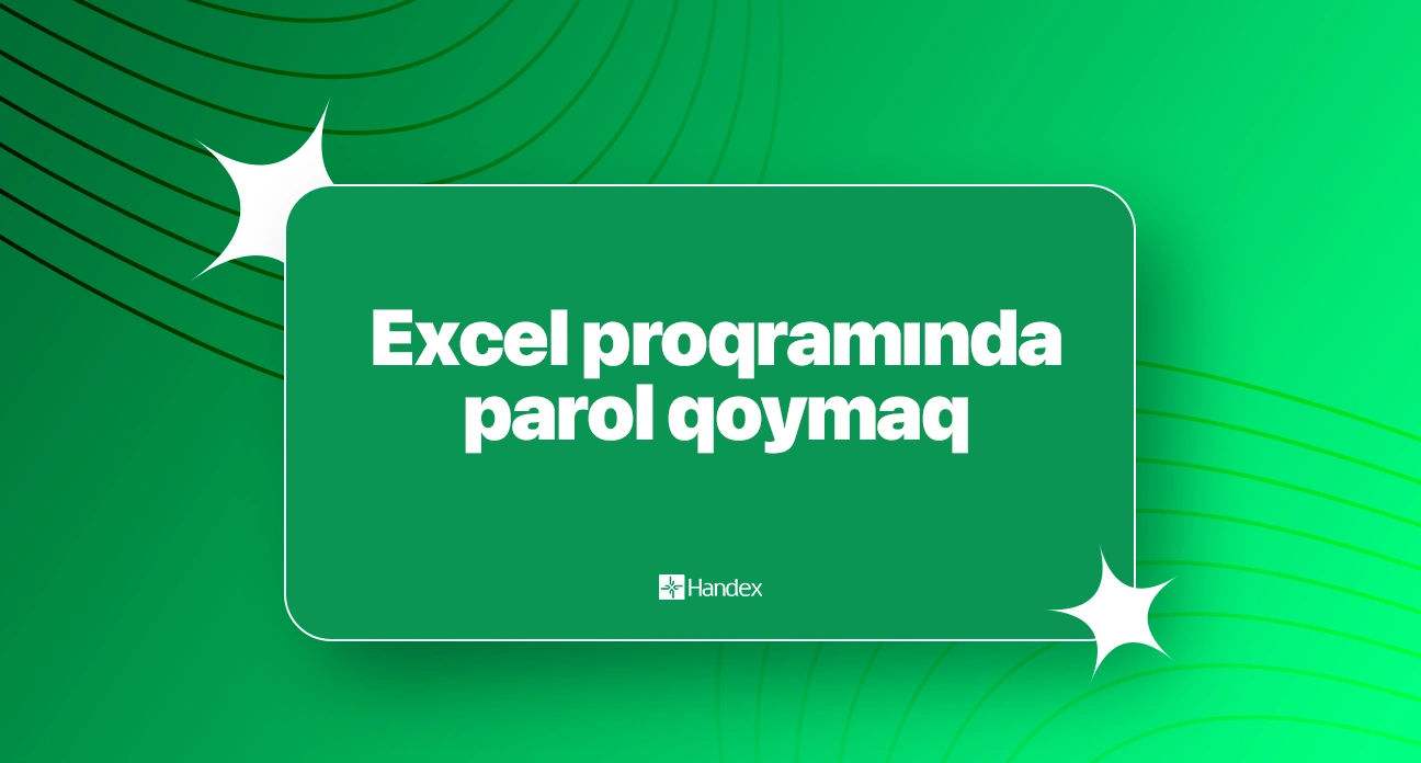Excel proqramında parol qoymaq