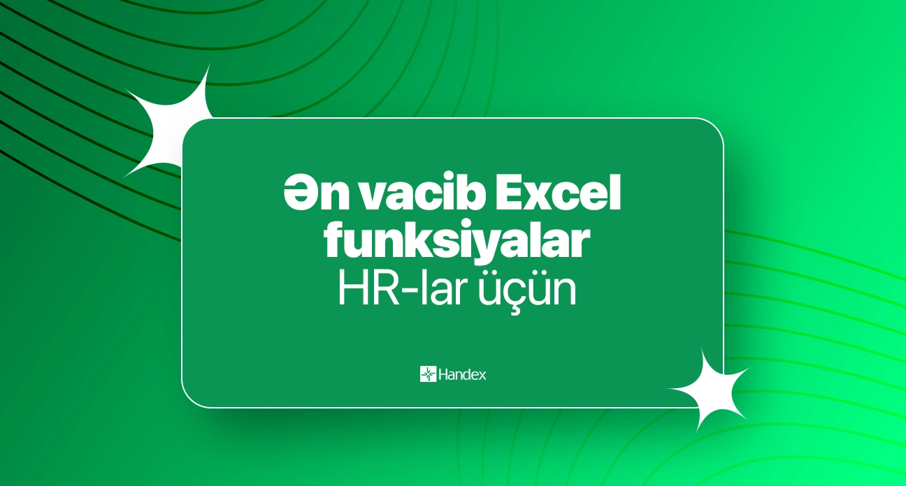 HR-lar üçün ən lazımlı Excel funksiyaları