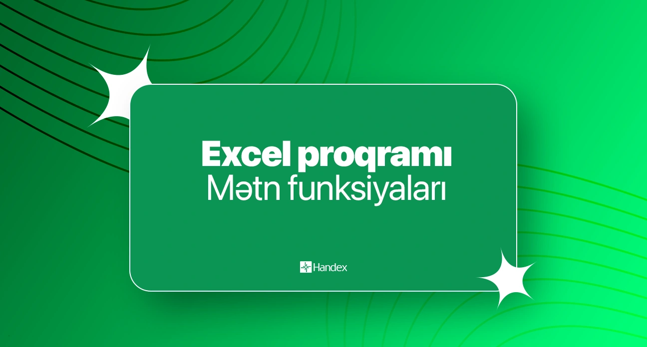 Excel dərsləri - Excel Mətn funksiyaları